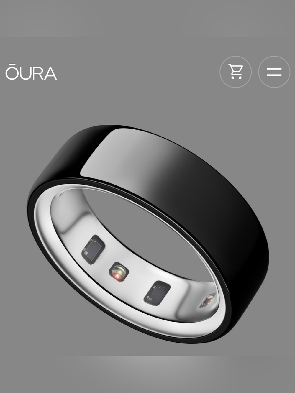 Oura Ring 4 Black with Original Box & Charger